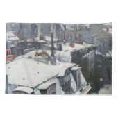 Gustave Caillebotte – 雪の上の屋根 枕カバー (裏面)
