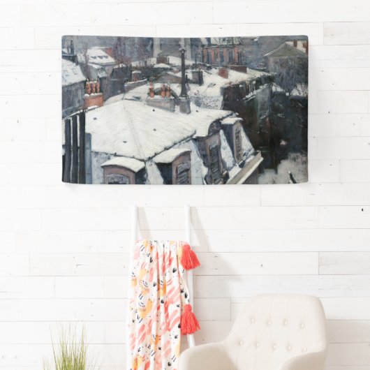 Gustave Caillebotte – 雪の上の屋根 横断幕 (インサイチュ)