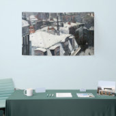 Gustave Caillebotte – 雪の上の屋根 横断幕 (トレードショー)