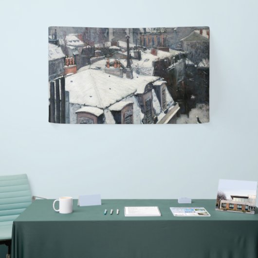 Gustave Caillebotte – 雪の上の屋根 横断幕 (トレードショー)