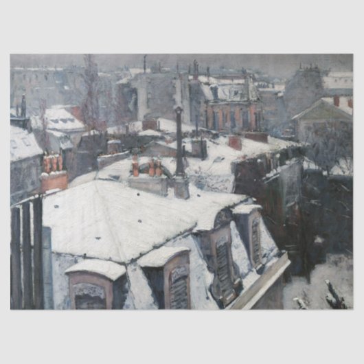 Gustave Caillebotte – 雪の上の屋根 薄葉紙 (正面)