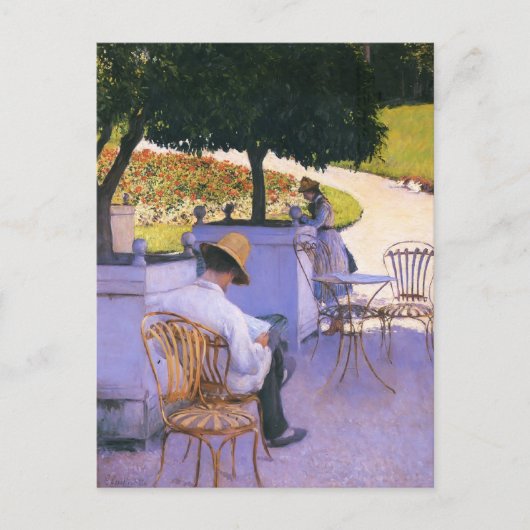 Gustave Caillebotte-Artist's Brother in His Garden ポストカード (正面)