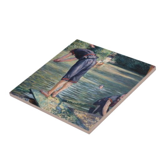 Gustave Caillebotte - Batthers, Bank of the Yerres タイル (側面)