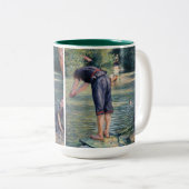 Gustave Caillebotte - Batthers, Bank of the Yerres ツートーンマグカップ (正面右)