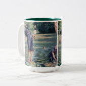 Gustave Caillebotte - Batthers, Bank of the Yerres ツートーンマグカップ (正面左)