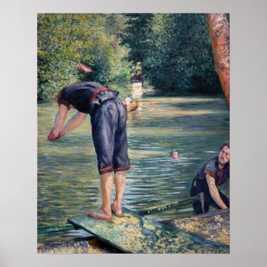 Gustave Caillebotte - Batthers, Bank of the Yerres ポスター (正面)