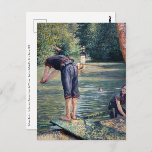 Gustave Caillebotte - Batthers, Bank of the Yerres ポストカード (正面/裏面)