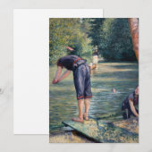 Gustave Caillebotte - Batthers, Bank of the Yerres 招待状 (正面/裏面)