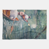 Gustave Caillebotte - Canoes on the Yerres キッチンタオル (横)