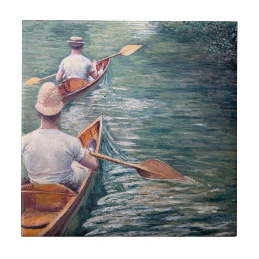 Gustave Caillebotte - Canoes on the Yerres タイル (正面)