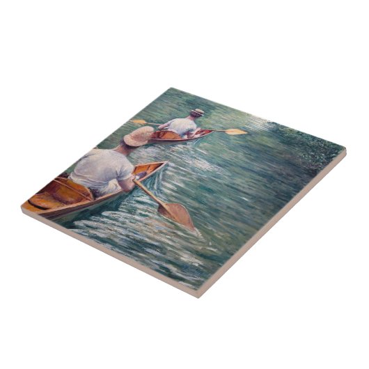 Gustave Caillebotte - Canoes on the Yerres タイル (側面)