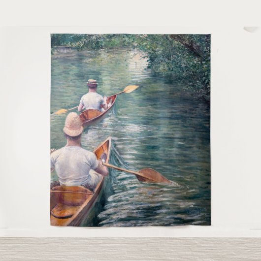 Gustave Caillebotte - Canoes on the Yerres タペストリー (正面)