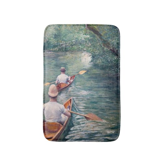 Gustave Caillebotte - Canoes on the Yerres バスマット (正面縦)