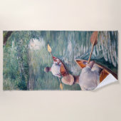 Gustave Caillebotte - Canoes on the Yerres ビーチタオル (正面)