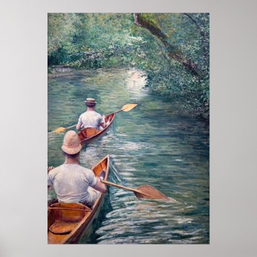 Gustave Caillebotte - Canoes on the Yerres ポスター (正面)