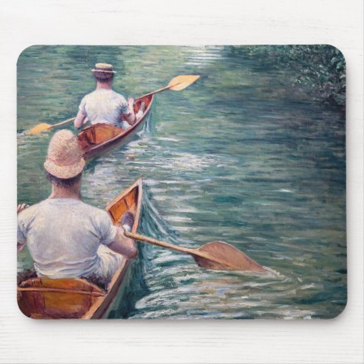 Gustave Caillebotte - Canoes on the Yerres マウスパッド (正面)
