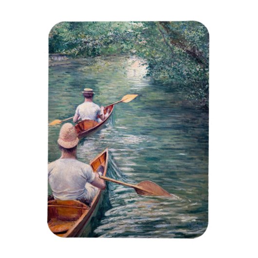 Gustave Caillebotte - Canoes on the Yerres マグネット (縦)