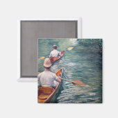 Gustave Caillebotte - Canoes on the Yerres マグネット (正面/裏面)