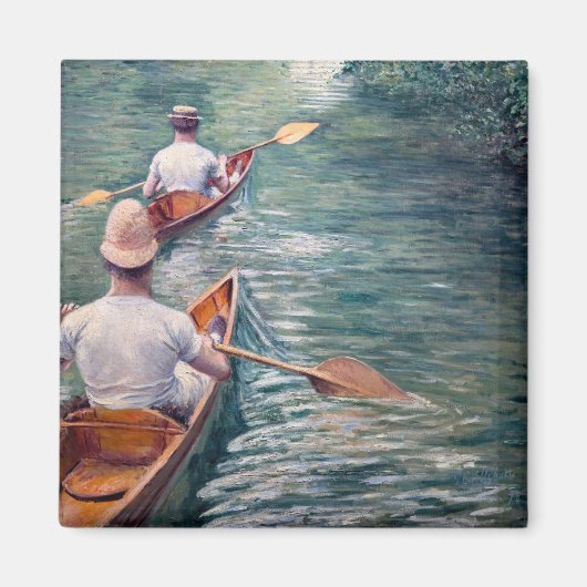 Gustave Caillebotte - Canoes on the Yerres マグネット (正面)