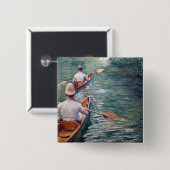 Gustave Caillebotte - Canoes on the Yerres 缶バッジ (正面&裏面)
