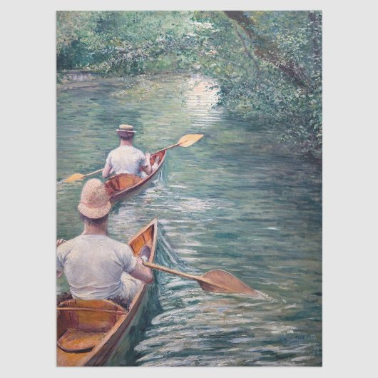 Gustave Caillebotte - Canoes on the Yerres 薄葉紙