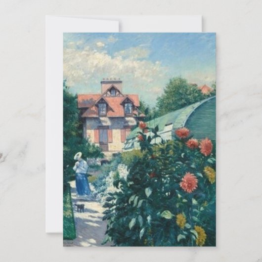 Gustave Caillebotte - Dahlias, Garden at Petit Gen 招待状 (正面)