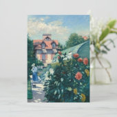 Gustave Caillebotte - Dahlias, Garden at Petit Gen 招待状 (スタンド正面)
