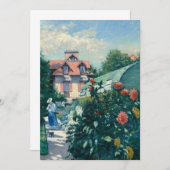 Gustave Caillebotte - Dahlias, Garden at Petit Gen 招待状 (正面/裏面)