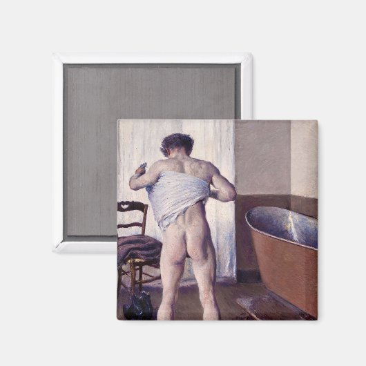 Gustave Caillebotte - Man at his Bath マグネット (正面/裏面)