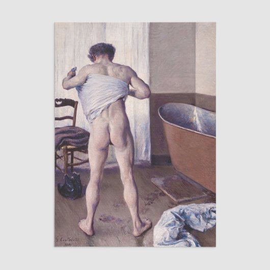 Gustave Caillebotte - Man at his Bath 薄葉紙