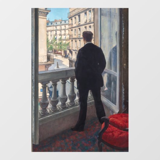 Gustave Caillebotte - Man at the Window ウィンドウサイン (シート)