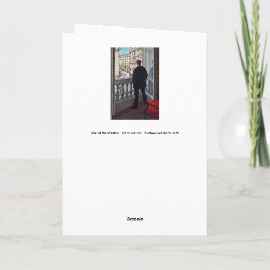 Gustave Caillebotte - Man at the Window カード (裏面)
