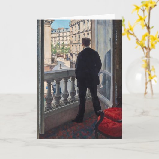 Gustave Caillebotte - Man at the Window カード (黄色い花)