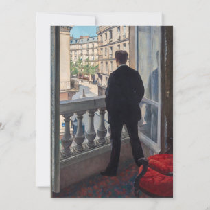 Gustave Caillebotte - Man at the Window サンキューカード