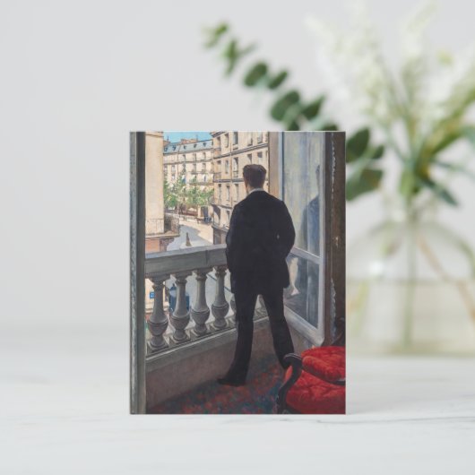 Gustave Caillebotte - Man at the Window ポストカード (スタンド正面)
