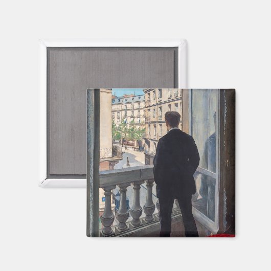 Gustave Caillebotte - Man at the Window マグネット (正面/裏面)