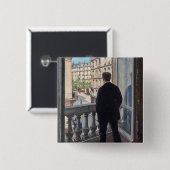 Gustave Caillebotte - Man at the Window 缶バッジ (正面&裏面)