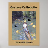Gustave Caillebotte: Skiffs (1877) (変更) ポスター (正面)