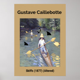 Gustave Caillebotte: Skiffs (1877) （変更） ポスター