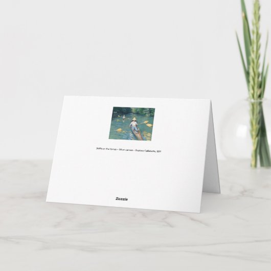 Gustave Caillebotte - Skiffs on the Yerres カード (裏面)