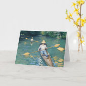 Gustave Caillebotte - Skiffs on the Yerres カード (黄色い花)