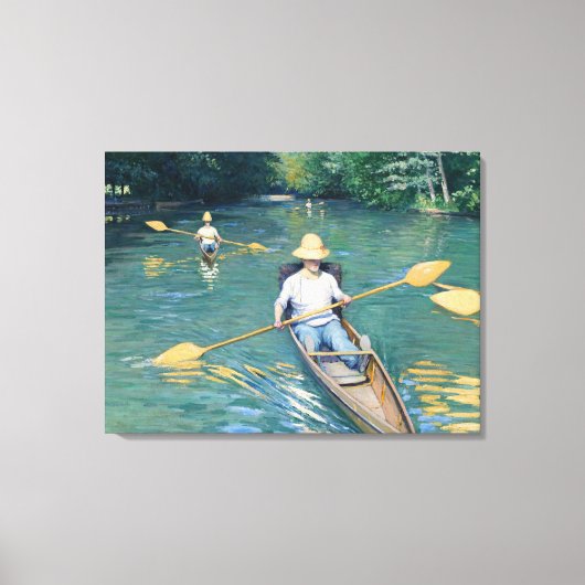 Gustave Caillebotte - Skiffs on the Yerres キャンバスプリント (正面)