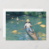 Gustave Caillebotte - Skiffs on the Yerres サンキューカード (正面/裏面)