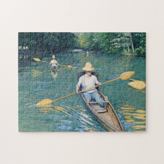 Gustave Caillebotte - Skiffs on the Yerres ジグソーパズル (横)
