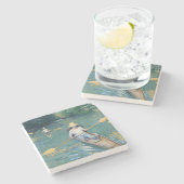 Gustave Caillebotte - Skiffs on the Yerres ストーンコースター (横)