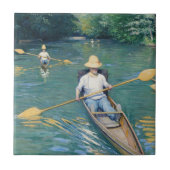 Gustave Caillebotte - Skiffs on the Yerres タイル (正面)