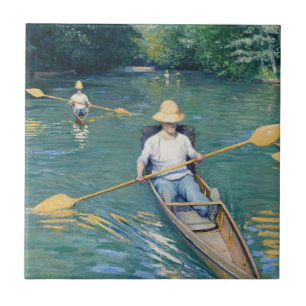 Gustave Caillebotte - Skiffs on the Yerres タイル