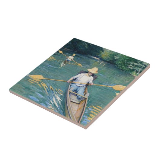 Gustave Caillebotte - Skiffs on the Yerres タイル (側面)