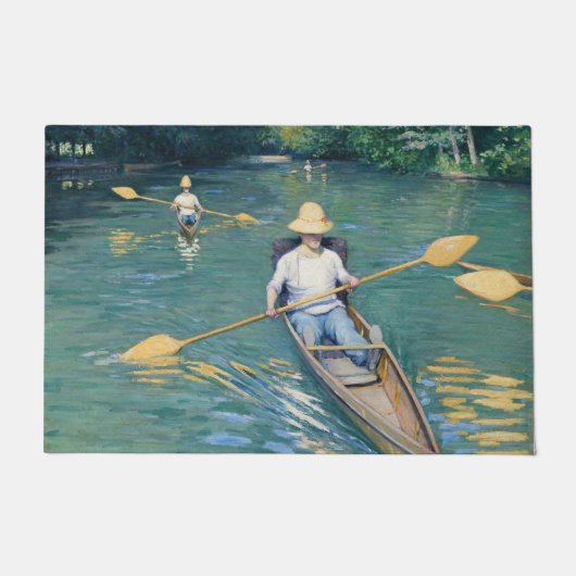 Gustave Caillebotte - Skiffs on the Yerres ドアマット (正面)