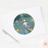 Gustave Caillebotte - Skiffs on the Yerres ラウンドシール (封筒)